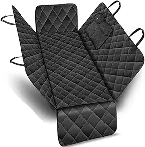 Petslover Waterproof Pet Seat Cover Car Seat Cover for Pets - Scratch Proof & & Hammock, Quilted, Padded, Durable Pet Seat Covers for Cars (for Hatchback Cars, Black)