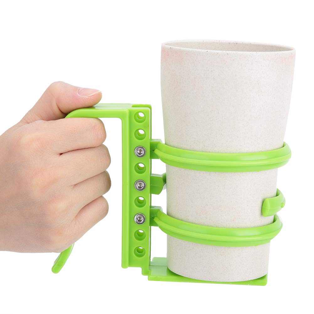 Yinhing Cup Holder, Portable Hand Supports, Ideal for The Elderly, Green, Silicone, Rubber, 13 x 10 x 7.5cm
