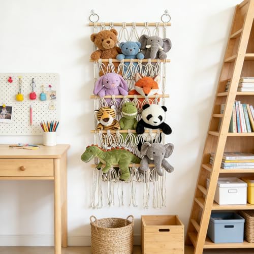 Filet de rangement pour animaux en peluche pour libérer l'espace dans la chambre