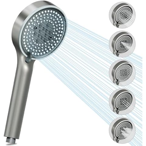 VEHHE High Pressure Shower Head with 5 Modes Cover