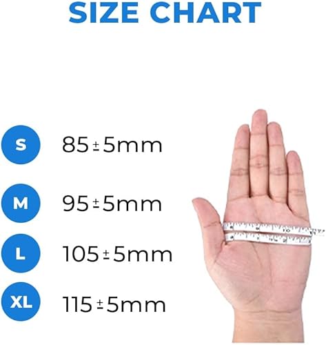 Miniatura 9 de Guantes de examen médico de nitrilo sin polvo, no estériles, guantes desechables de 5 mil, color azul