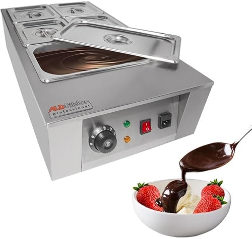 ALDKitchen Máquina de fusión de chocolate Acero inoxidable Fondue de chocolate (5 tanques)