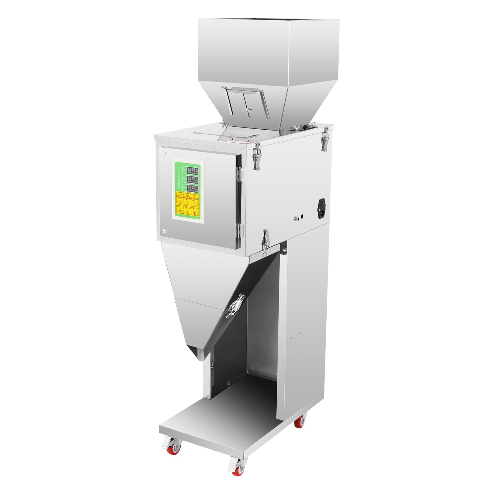 Particle Filling Machine, 10~999g Automatic Weighing Filling Machine Weigh Filler Particle Dispenser with Foot Pedal, 8-15bags/min Automatic Bottle Bag Packing Filling Machine for Flour Tea Seed Grain