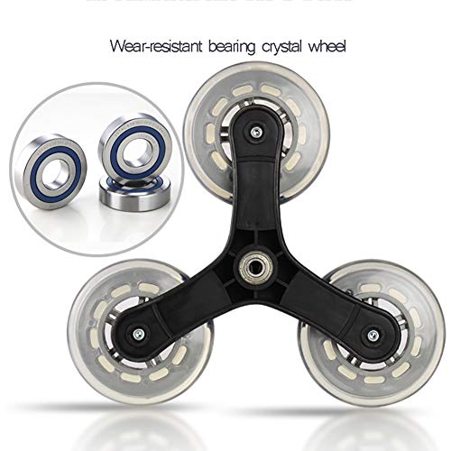 ZDYLM-Y Einkaufsroller klappbar Haltbarer Lebensmittelgeschäft-Gebrauchswagen mit Kristallrad Tri-Wheels, die Multi… – Bild 7