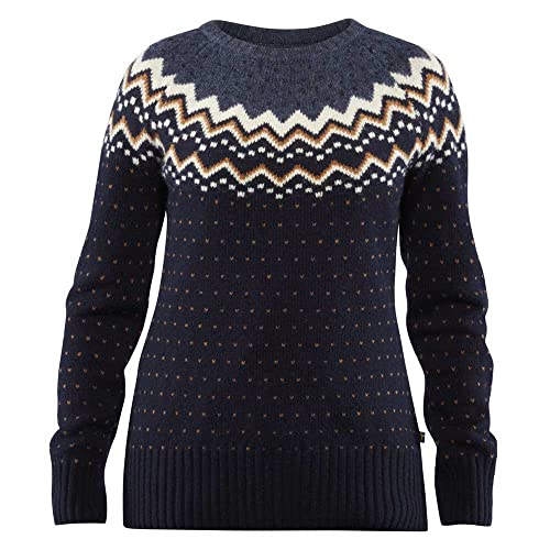 Fjällräven Damen Sweater Övik Knit, Dark Navy, L, 89941-555