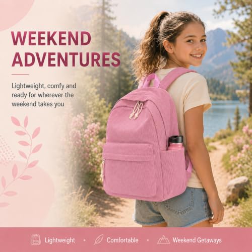 Image of BTOOP School Backpack for Teens Large Corduroy Bookbag Lightweight 15.6 inch Laptop Bag for Girls Women Casual High School College