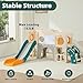Dovsa Toddler Slide for Kids Outdoor Playset Indoor Playground Set for Age 1-3 Year Baby Toddlers Home Backyard Infant Toys (Green&Yellow, 10 in 1)