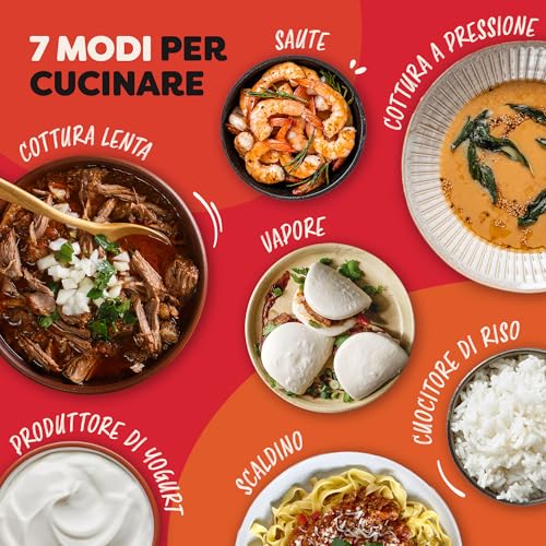 Instant Pot Duo 7-in-1 Pentola a Pressione / Vaporiera / Scaldavivande in Acciaio Inossidabile Spazzolato, Adatta a Cucinare Riso, Zuppa, Verdura e Yogurt a Cottura Lenta, 5,7L - immagine 4