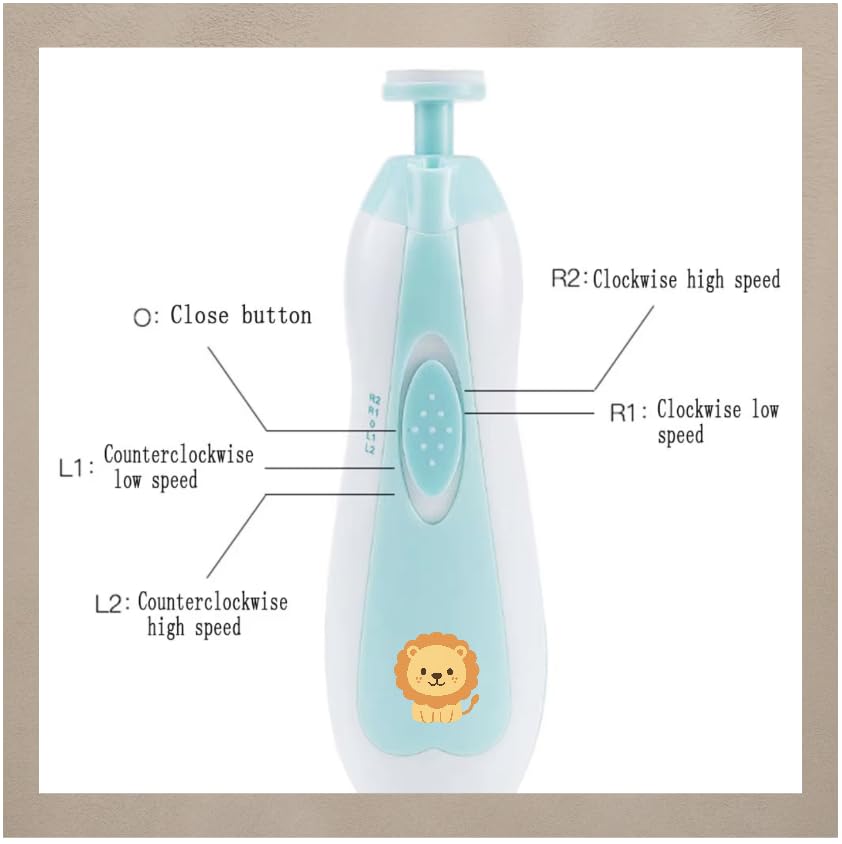 Miniatura 4 de Cortador de uñas seguro para bebés (león), lima de uñas silenciosa y segura para recién nacidos, bebés y niños pequeños, bonito diseño de oso, león