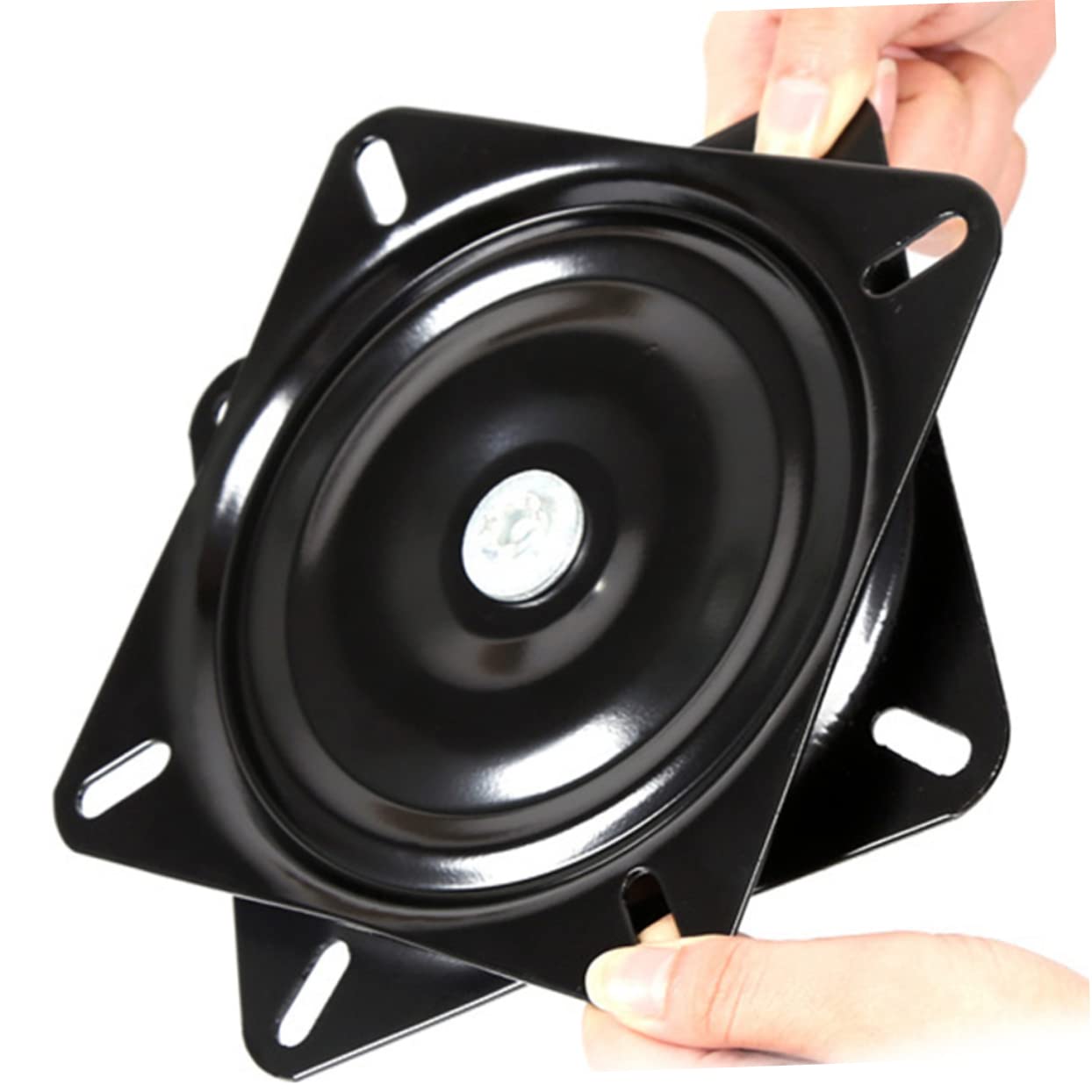 Plateau Tournant 20 Cm pour Meuble en Métal Robuste, Mécanisme Pivotant 360° Roulement Intégré, Adapté pour Fauteuils, Sièges de Bateau et Tabourets de Bar, Remplacement Pratique