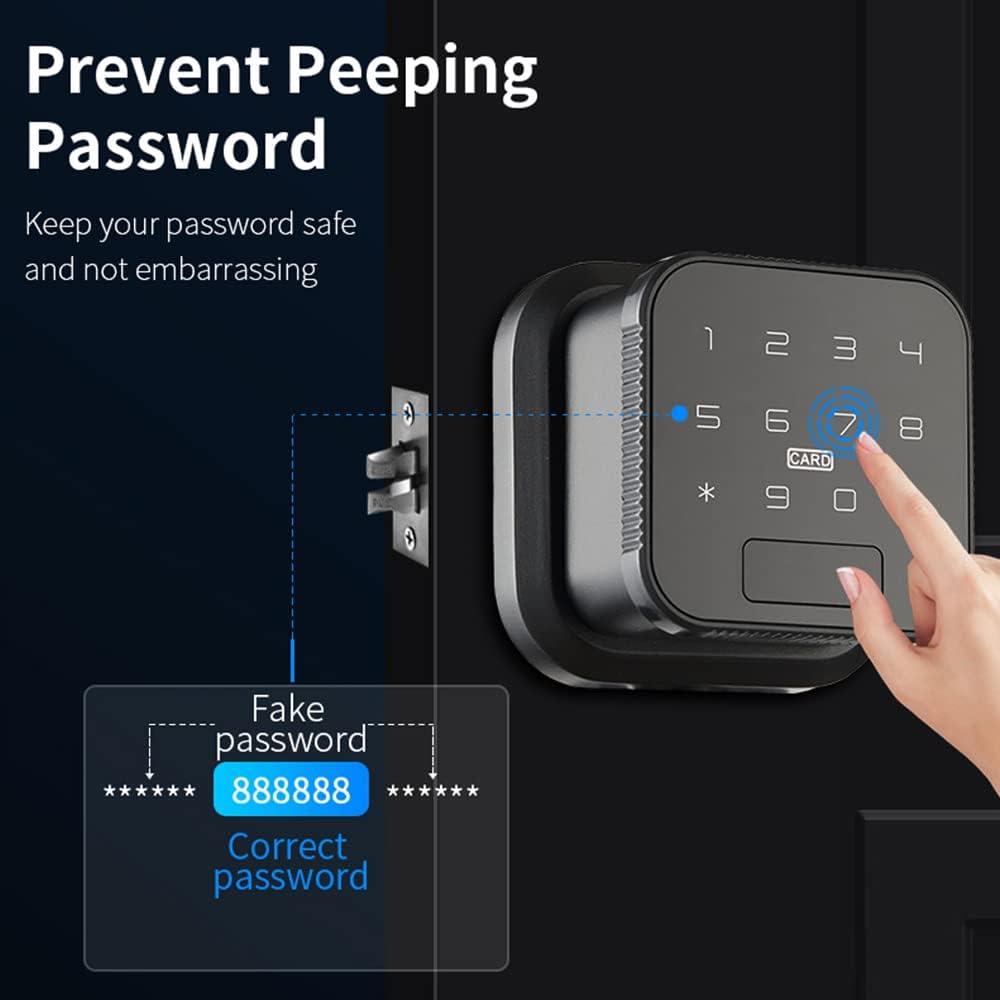 Diagram showing how to prevent peeping passwords by entering extra digits before and after the correct password.