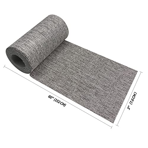 Image of King Mountain Premium Linen Fabric Iron-on Repair Patch, Inside&Outside 3 inchx60 inch With Backing Glue, Decorative Kit (Medium Grey)