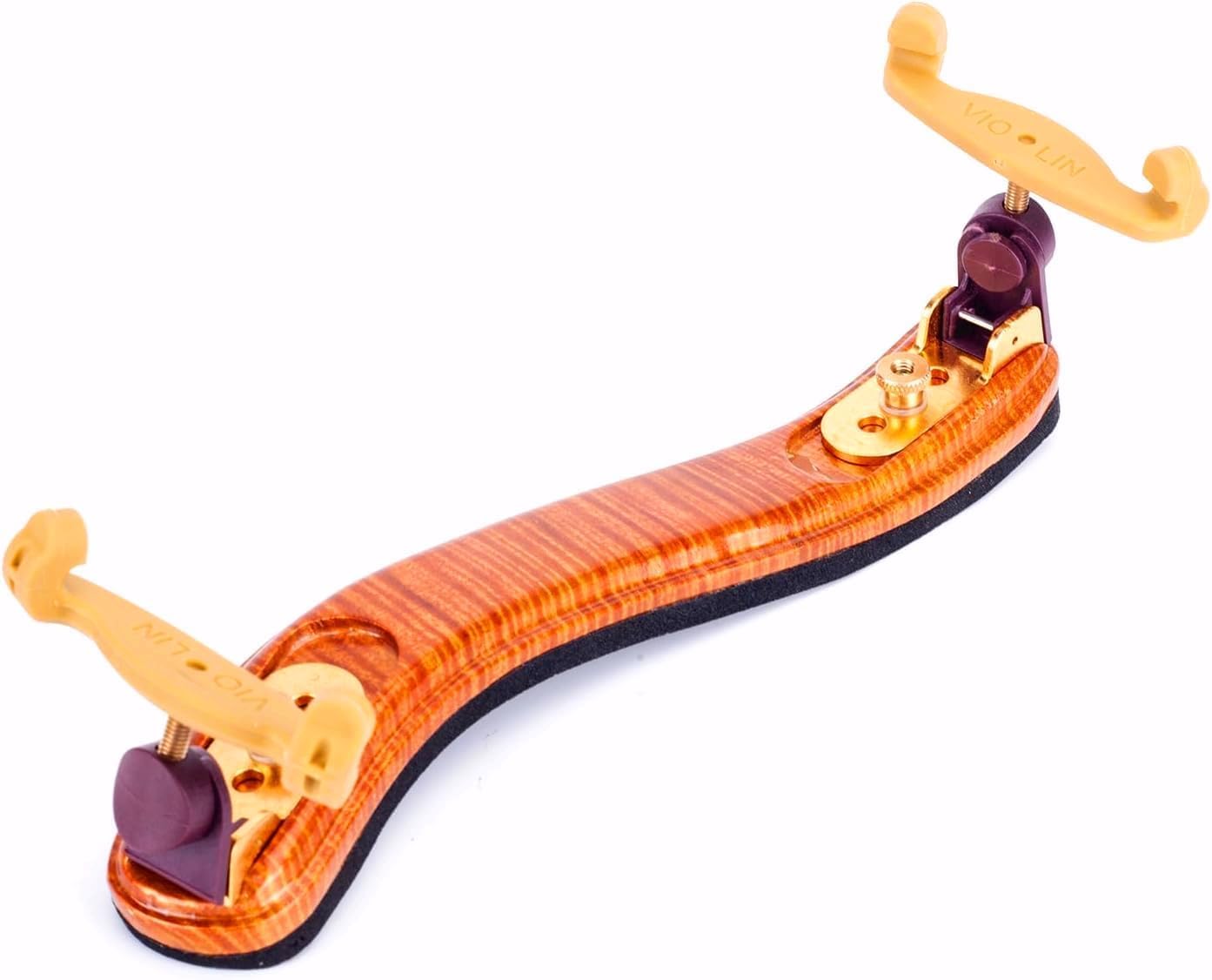 Schulterstütze aus Ahornholz für Violine für 3/4 & 4/4 Violinen, 33-35,6 cm Bratschen – Ergonomisch, verstellbare Höhe & Breite, weiche EVA-Polsterung, geeignet für Jugendliche & Erwachsene