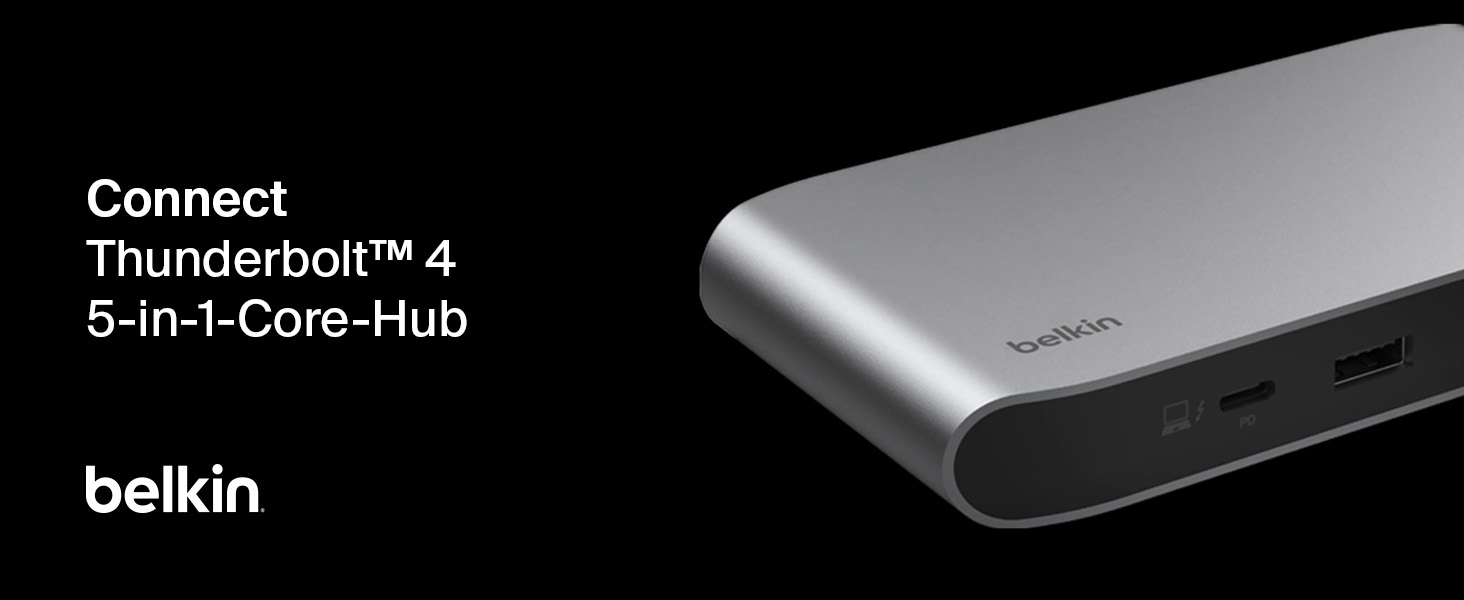 Belkin Connect Thunderbolt 4 Core ハブ Amazon.com: Belkin Connect Thunderbolt 4 Docking Station, 5-in-1