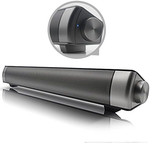 Sound Bar, Wired and Wireless Surround SoundBar Bluetooth Audio Speakers for TV, 29.5-Inches 2.0 Channel Home Theatre Sound System with 50 Watts Speakers, AUX/Optical/USB/BT Input Modes