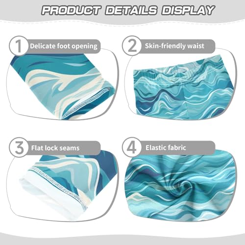 Toddler Girls Leggings Printed Yoga Pants Leggings Sea Wave for Kids3