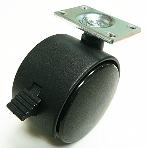 2-3/8" 60mm Caster, 2 with and 2 Without Brake, 3/4" U Bracket