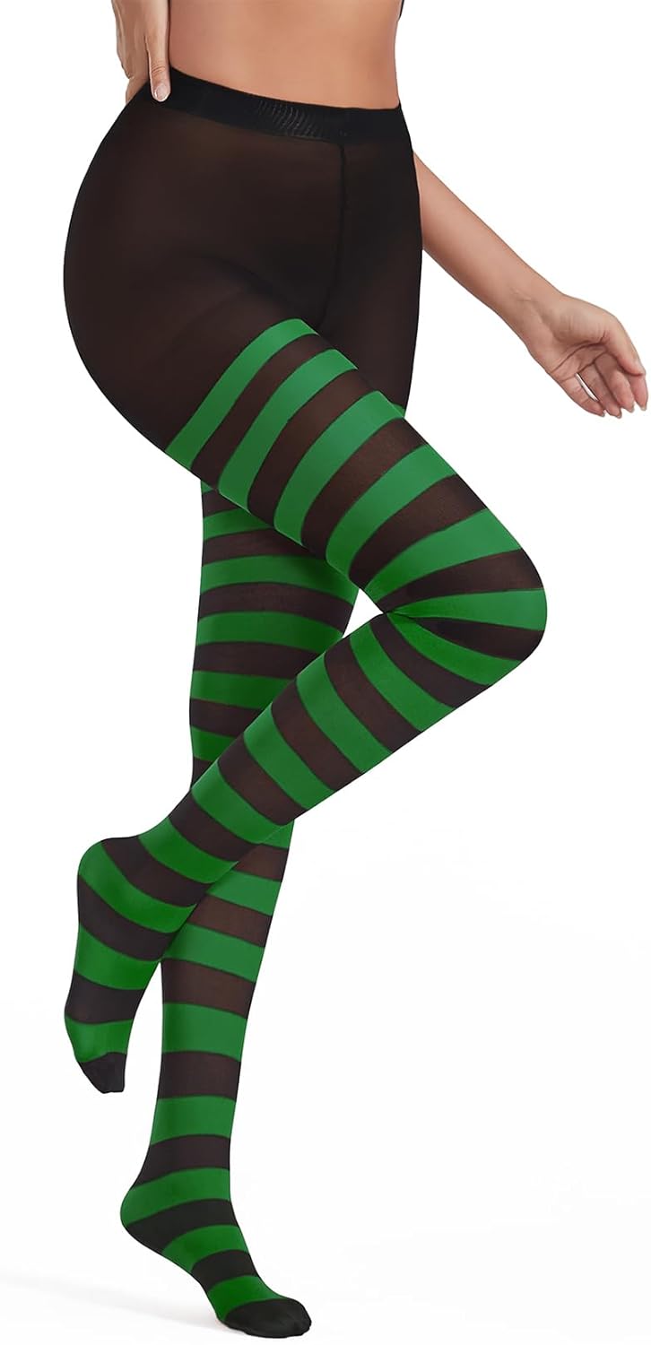 Century Star Halloween Striped Womens Tights Stockings Footed Pantyhose Witch Leggings Girls Halloween Costume Party - Image 4