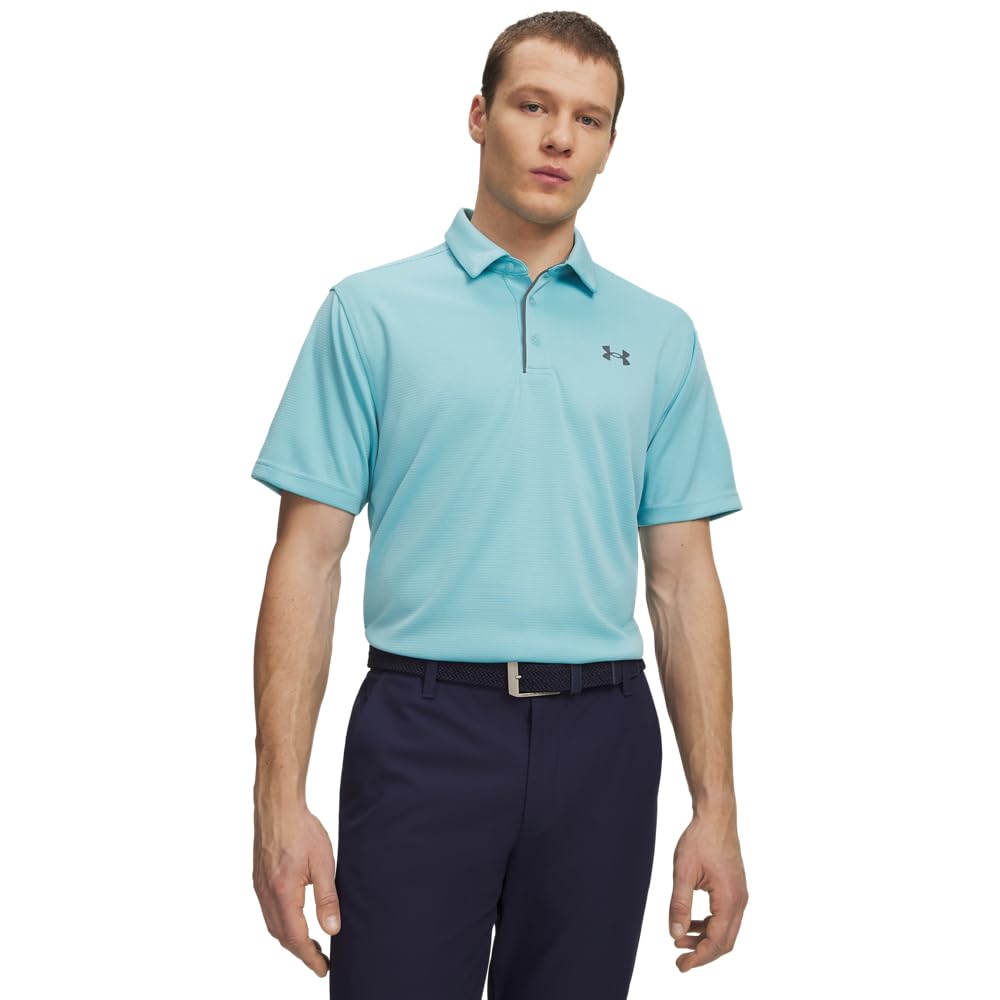 Under Armour Men's Tech Polo - Blue Haze/Gray - L