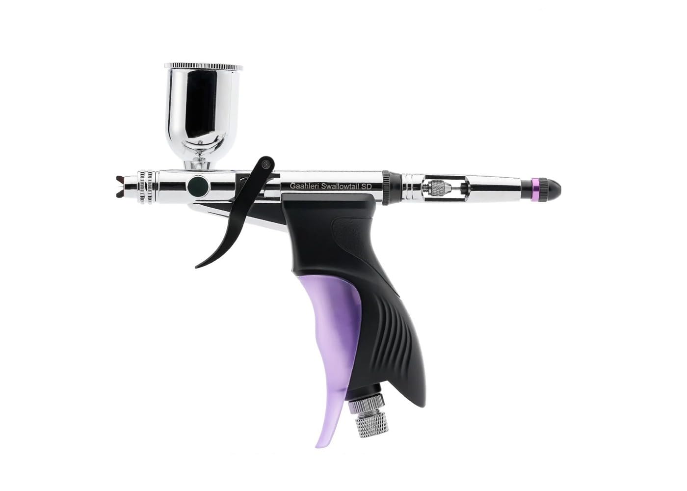 Gaahleri Airbrush Ace Series GHAC-Swallowtail Side Airbrush, Side Feed & Siphon Feed, 2/3 OZ Cup with 1 OZ Siphon Cup, 0.28mm & 0.5mm with Fan Cap, Air Brush Set Model Coloring, Art Painting