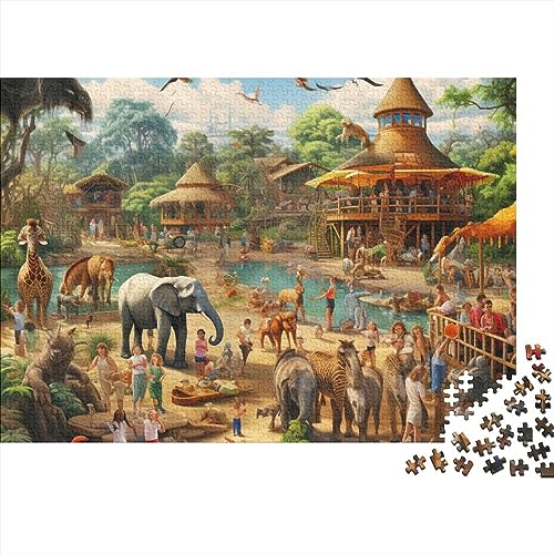 Puzzle 3D puzzle adulte cadeau unique bois safari 1000pcs
