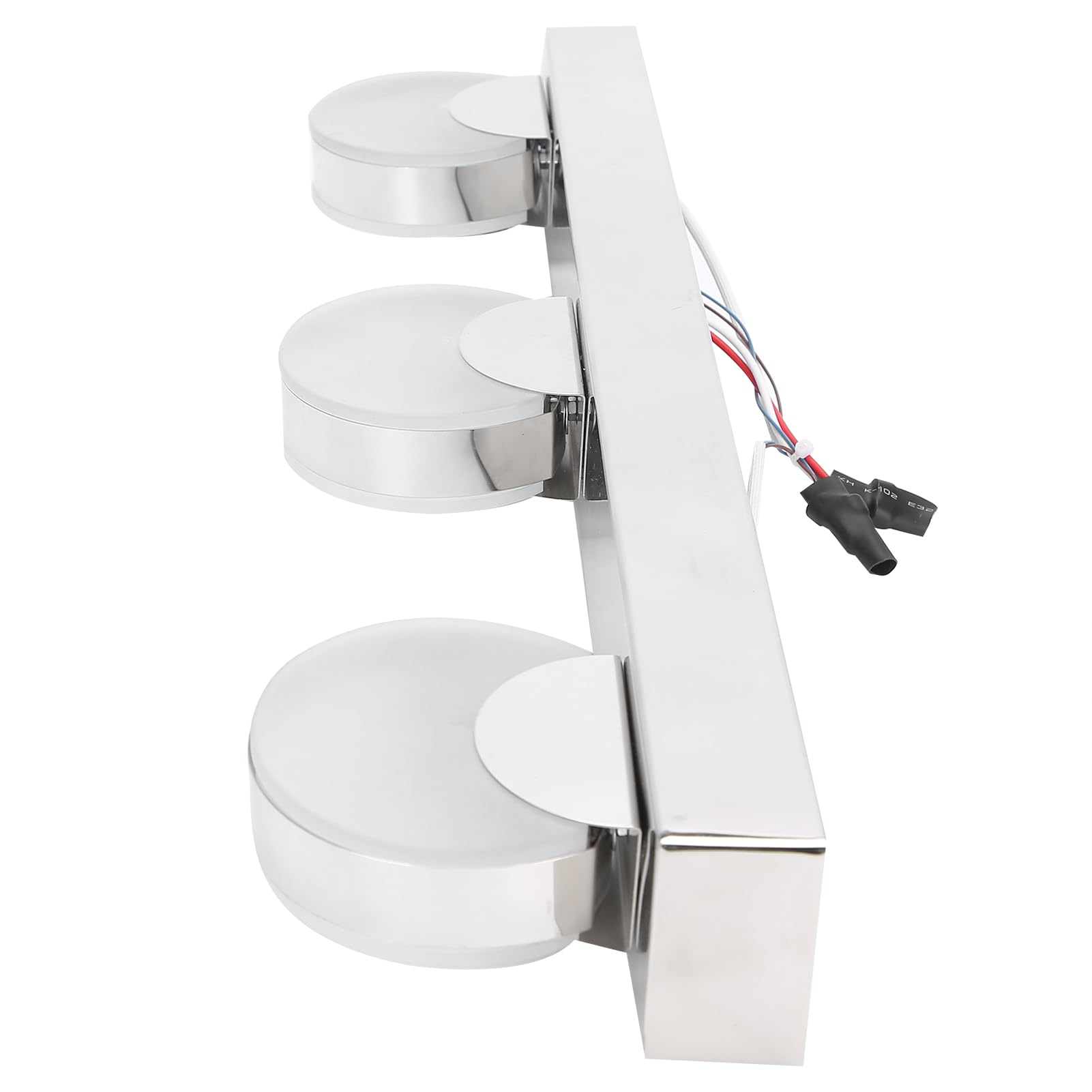 Wakects Lampada da Parete in Acciaio Inox PMMA Specchio Luce Frontale 9W 4000K 104F Testa Orientabile per Bagno Toilette Toeletta Soggiorno Camera da Letto