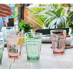 Bormioli Rocco Rock Bar Lounge Rocks Glasses, Peach, Set of 6 9.25 oz Bormioli Rocco Rock Bar Lounge Rocks Glasses Peach Set of 6 925 oz