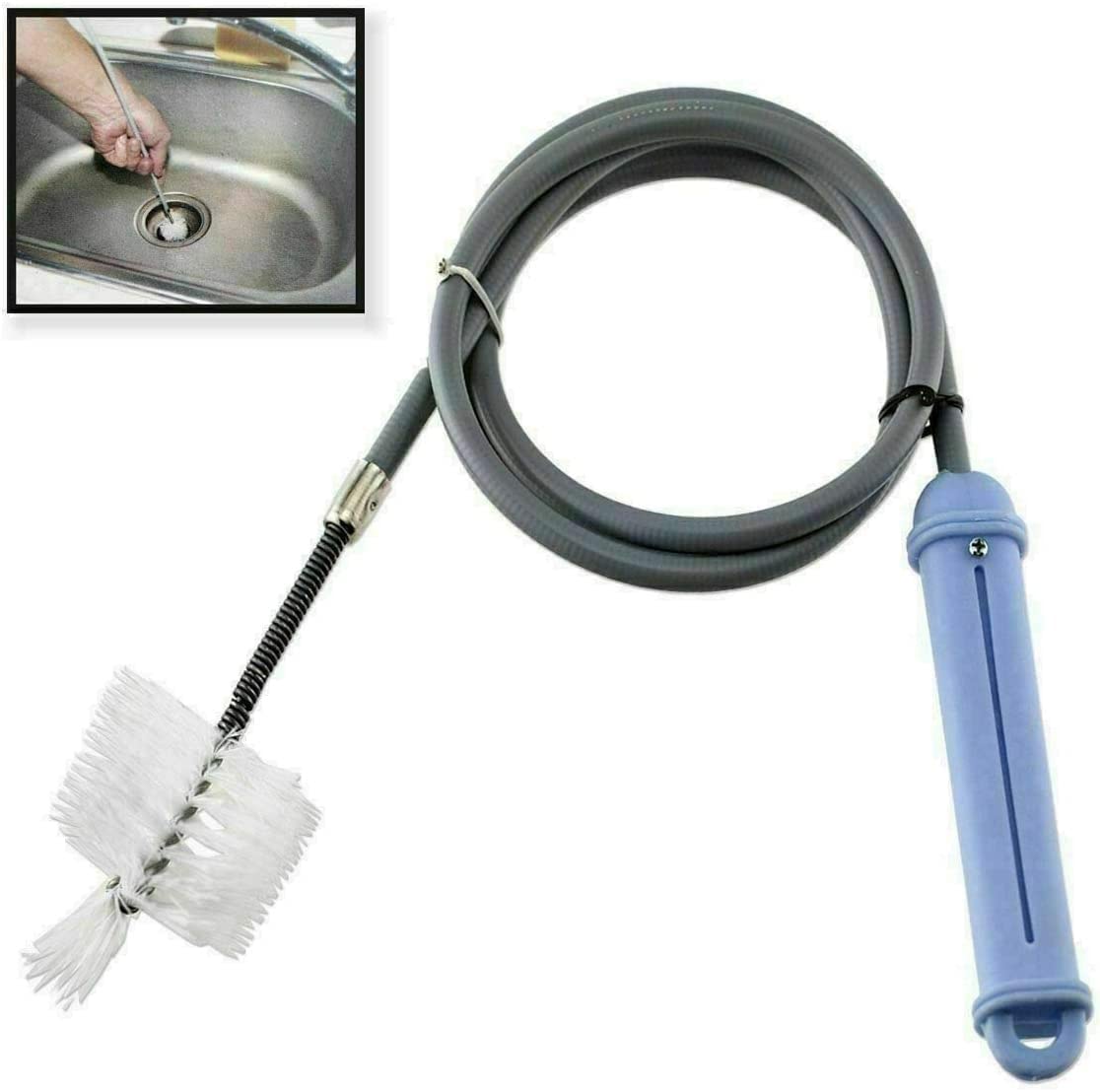 Sink Clean Snake Brush Flexible Kitchen Sink Overflow Drain Un Blocker Cleaner 1M