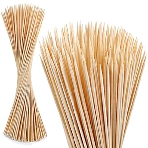 120 PCS Bamboo Marshmallow Roasting Sticks, SMores Skewers for Fire Pit, Extra Long 30 Inch Heavy Duty 5mm Thick Wooden SMores Sticks for Open Fire Pits Roaster Barbecue Hot Dog Camping Kebab Sausage