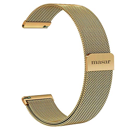 Bracelet en maille milanaise masar universel 18mm-22mm à fermeture magnétique haut de gamme