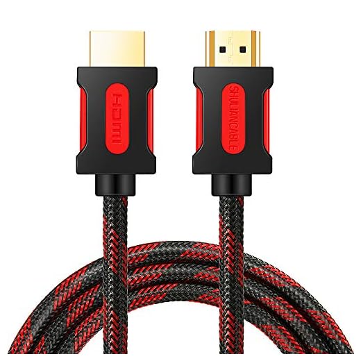 SHULIANCABLE HDMI bly höghastighets HDMI-kabel med Ethernet stöder 1080p 3D och ljudreturkanal 1 m 2 m 3 m 5 m 10 m 15 m 20 m 25 m (3 m, röd svart)