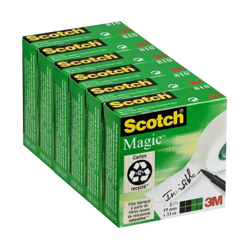 Scotch Magic 810 Ruban invisible Lot de 6