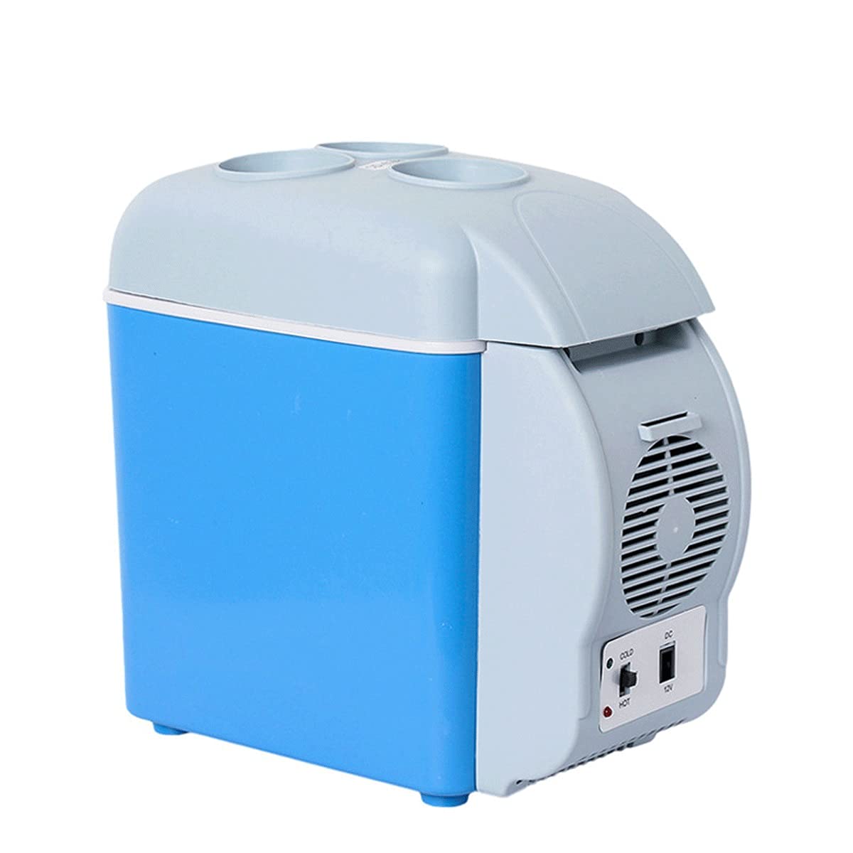 Mini refrigerador portátil para coche de 7,5 L, con calefacción y refrigeración, 12 V, ideal para camping, viajes y uso doméstico (color: azul, tamaño: 32,7 x 30,5 x 18,2 cm)