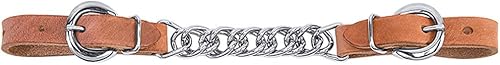 Weaver Leather Arnés de cuero de una sola cadena de eslabones planos, Russet, 4 1/2 pulgadas