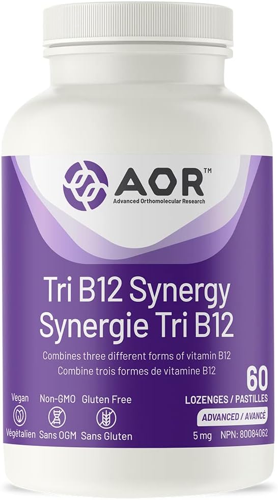 AOR Tri B12 Synergy 60 Lozenges Combines Three Different Forms of Vitamin B12 Amazon.ca