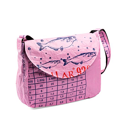 FANMEX - Fantastik - Sac recyclé en bandoulière- Commerce équitable - Fabriqué au Cambodge (Rose) Cover