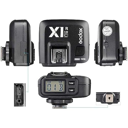 Godox X1R-C TTL Wireless Flash Trigger Receiver Compatible for Canon Cameras, 2.4G Wireless Flash Receiver, High Speed Sync 1/8000s, 5 Groups and 32 Channels(X1R-C Receiver Only) by GODOX - Image 3