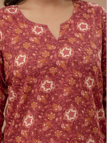 Image of feranoid Women Full Sleeves Cotton Nightsuits