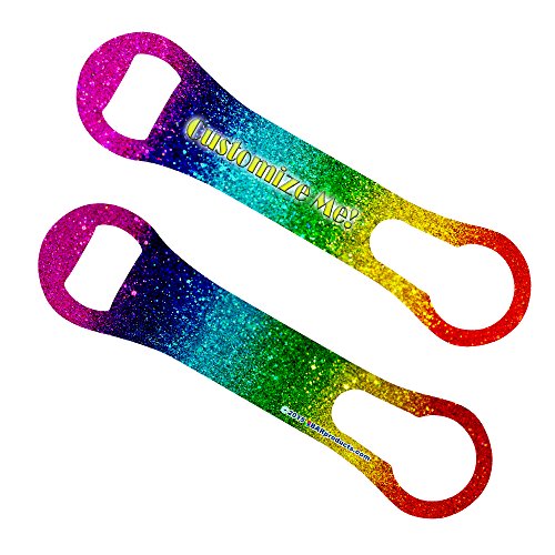ADD YOUR NAME V-ROD® Bottle Opener – Glitter - Rainbow