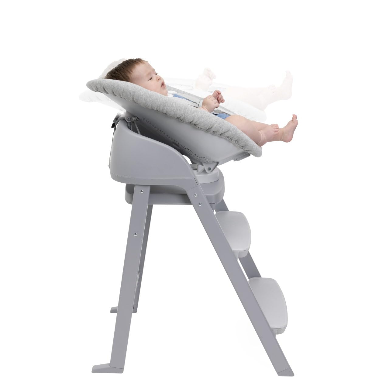 Chicco Crescendo - Silla reclinable para bebé con Dos Posiciones reclinables, Acolchado de algodón orgánico, extraíble y Lavable a máquina, con Barra de Juguetes para Colgar, hasta 9 kg, Color Gris