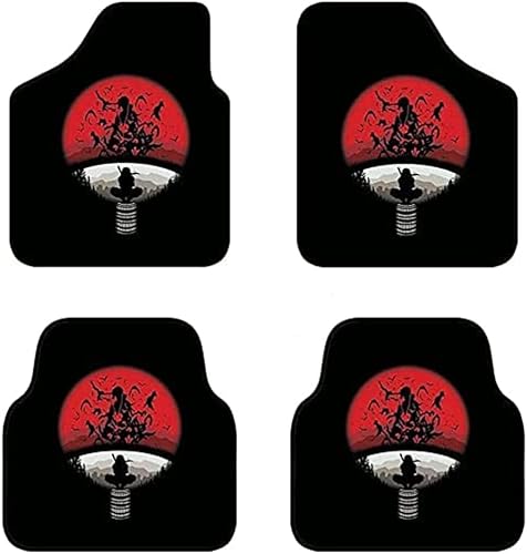 Anime Car Floor Mats - All Weather Automotive Floor Mats & Cargo Liners Front and Second Row Short Plush Carpet Accessories Interior (Color : Straw Hat Pirates C)