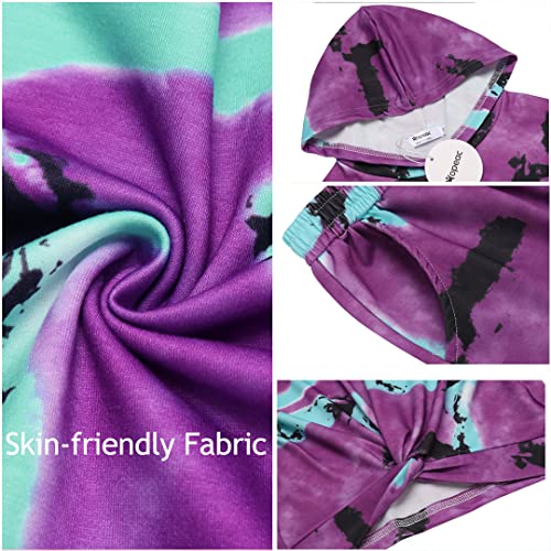 Hopeac Girls Hoodies & Jogger Sweatpant Sets Tie Dye Long Sleeve Outfits Cotton Sweat Suits Athletic Sweatshirt Tracksuit With Pockets #TOP5