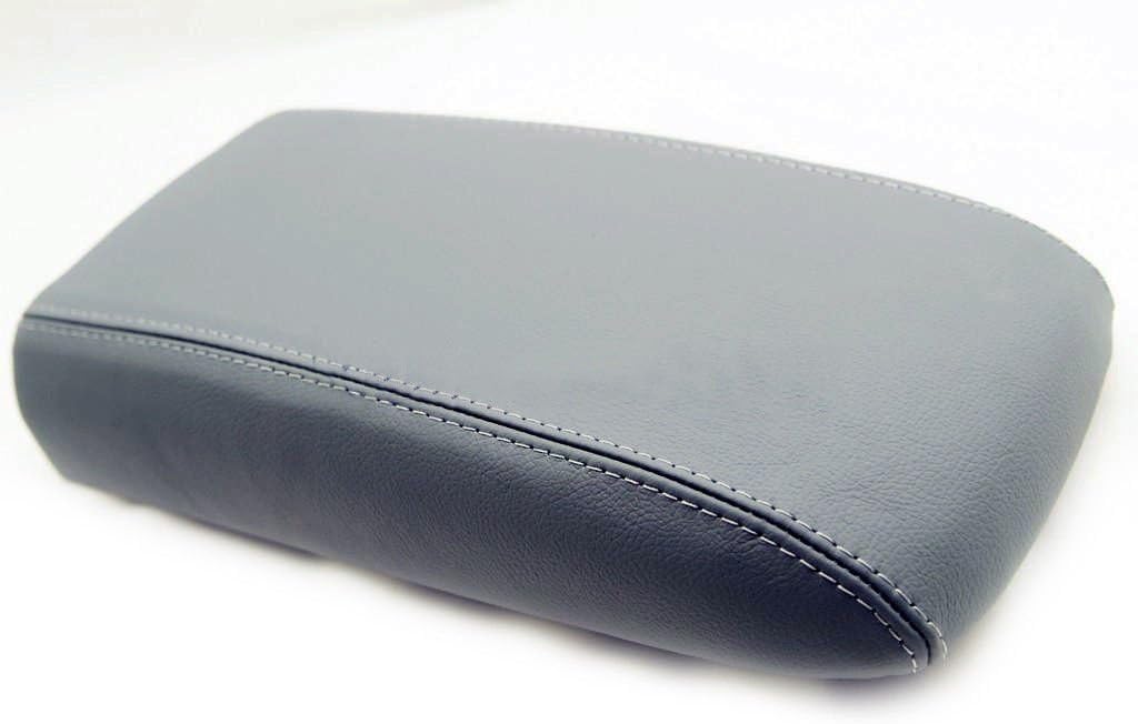 Autoguru Chevy Trailblazer GMC Envoy Center Console Armrest Real Leather Cover Drak Gray for 02-09