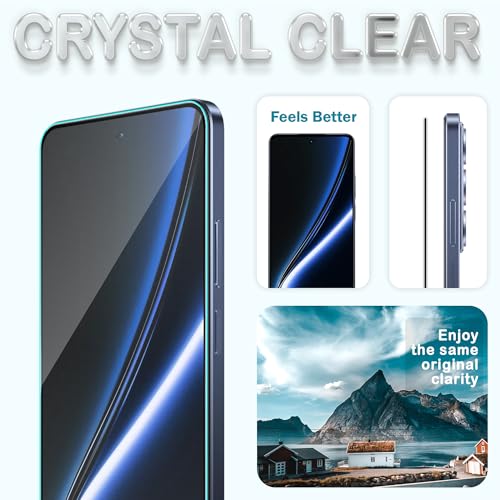 Image of ArmourPro Military Grade Gorilla Tempered Glass Compatible For Realme Narzo 80X, Narzo 70X and Narzo 60X (6.72 Inch) With Easy Installation Kit | Edge-To-Edge Protector Coverage | Black, Pack of 2