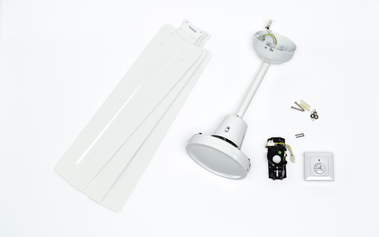Westinghouse Lighting, Ventilatore a soffitto Industrial, interruttore a parete, ciclo estate/inverno, Bianco, ø 142 cm 7226840