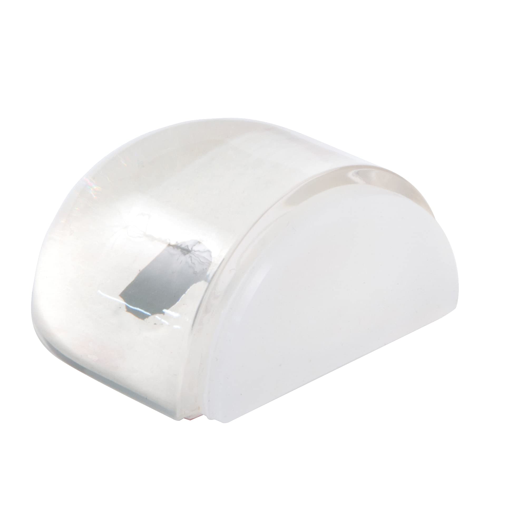 Amig - Tope o Retenedor de Suelo Adhesivo Circular Decorativo Transparente con Goma, Para Puertas de Paso, Protege de Golpes las Paredes y Muebles - Diámetro Ø40 x 25 mm