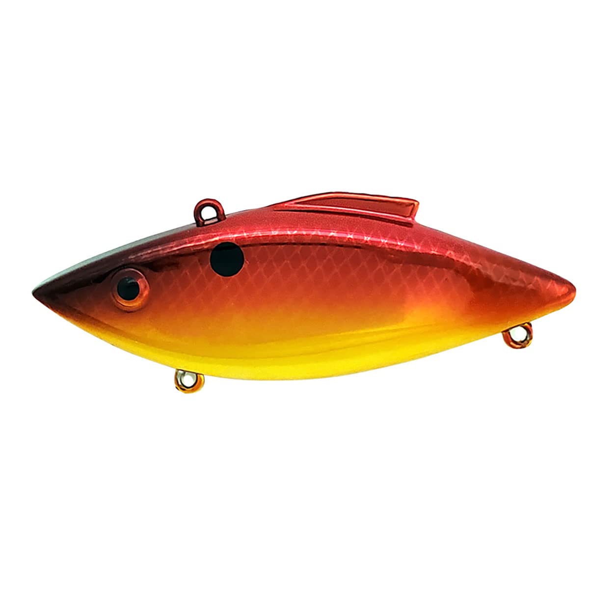 Bill Lewis Lures Lifelike Vibrations Rat-L-Trap 1/2 OZ Lipless Crankbait Fishing Wobble Sinking Lure for Black Bass, Trout, Walleye, Pike, Salmon, Crimson Chrome