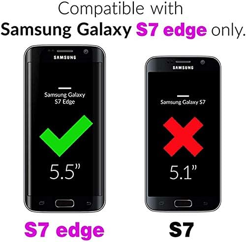Asuwish Compatible with Samsung Galaxy S7 Edge Wallet Case and Tempered Glass Screen Protector Card Holder Stand Cell Cover Phone Cases for Glaxay S7edge Gaxaly S 7 Plus Galaxies GS7 7s 7edge Black - Image 3
