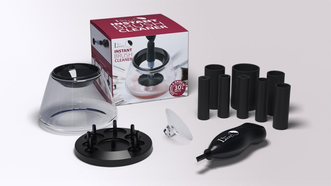 Thin Lizzy Instant Brush Cleaner, Clean And Dry Makeup Brushes In As