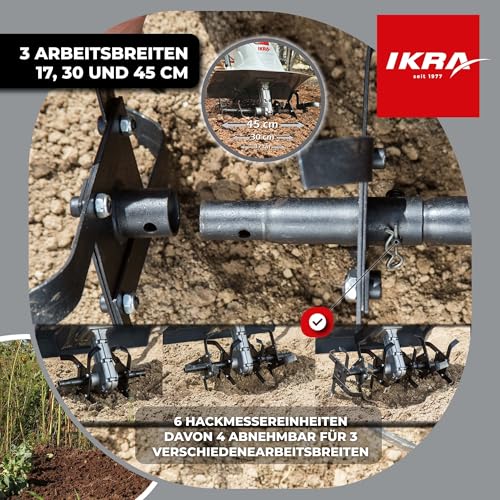 IKRA Elektro Bodenhacke FEM 1500, flexibel 3 Arbeitsbreiten 17, 30 & 45cm – Ansicht 3